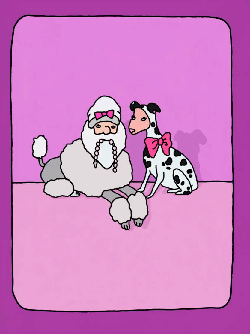 bitch: illustration of two dogs